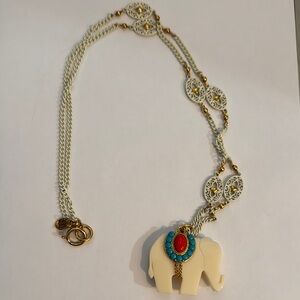 Vintage Costume Juicy Couture White and Gold Necklace with Dainty Charms